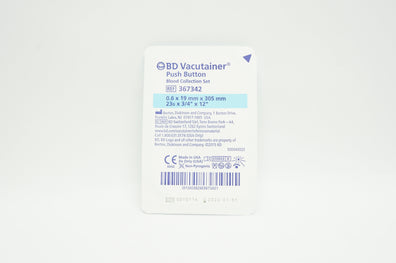 Becton 367342 BD Vacutainer Push Button Blood Collection Set 23G x 3/4in. x 12in.